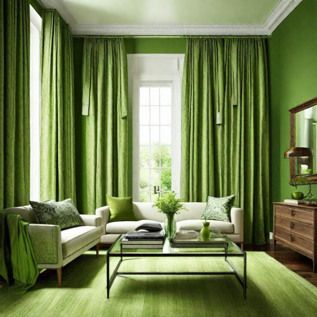 Curtains for green walls 